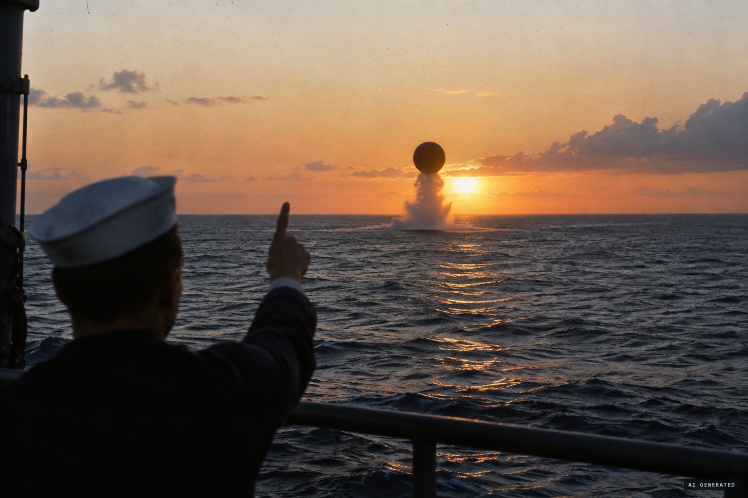 The dark sphere climbs almost straight up against the setting sun