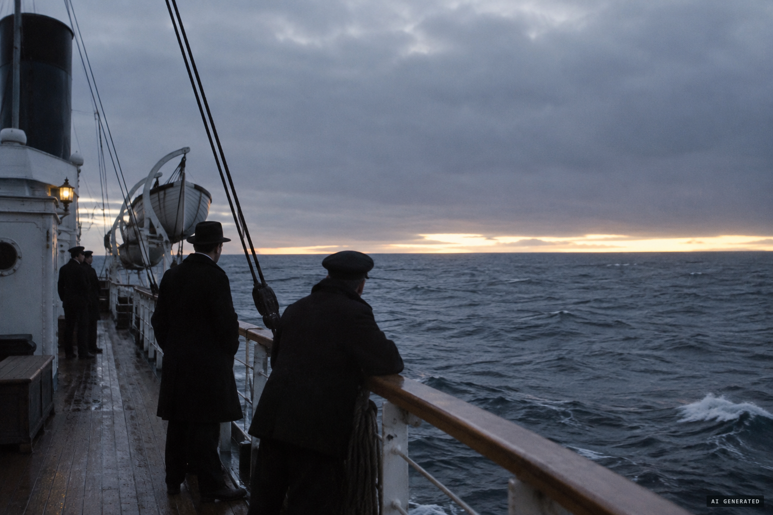 Dawn at sea, 6:10 a.m., 28 February 1904