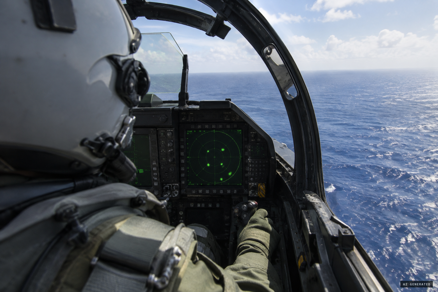 The upgraded radar begins showing tracks