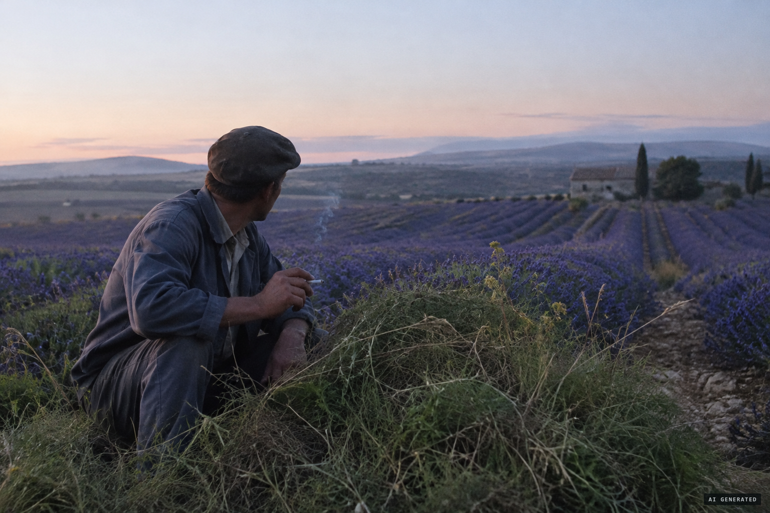Masse pauses behind a hillock at dawn to smoke, then hears a whistling