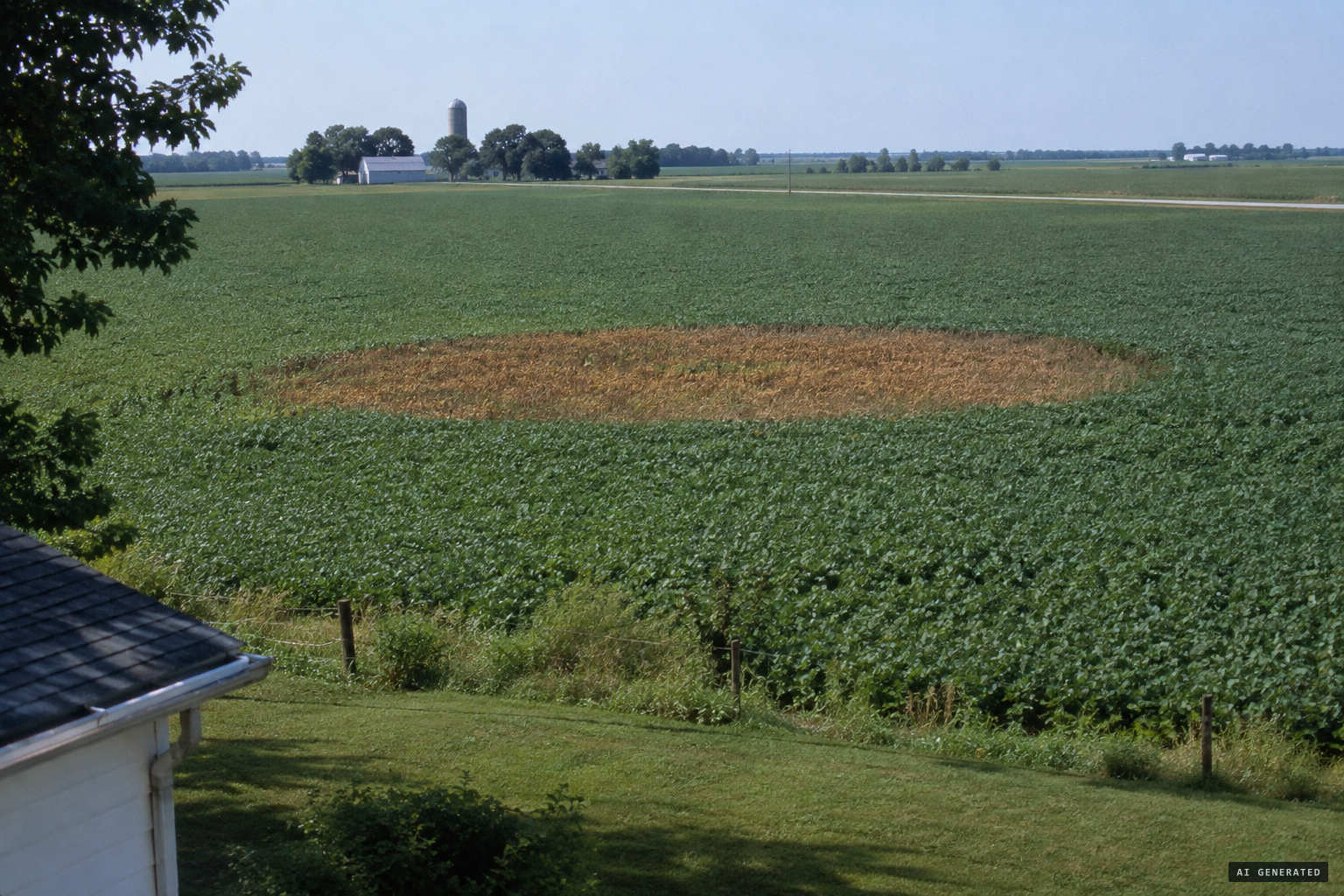 Intense heat or radiation describes the damage, but no source was ever found