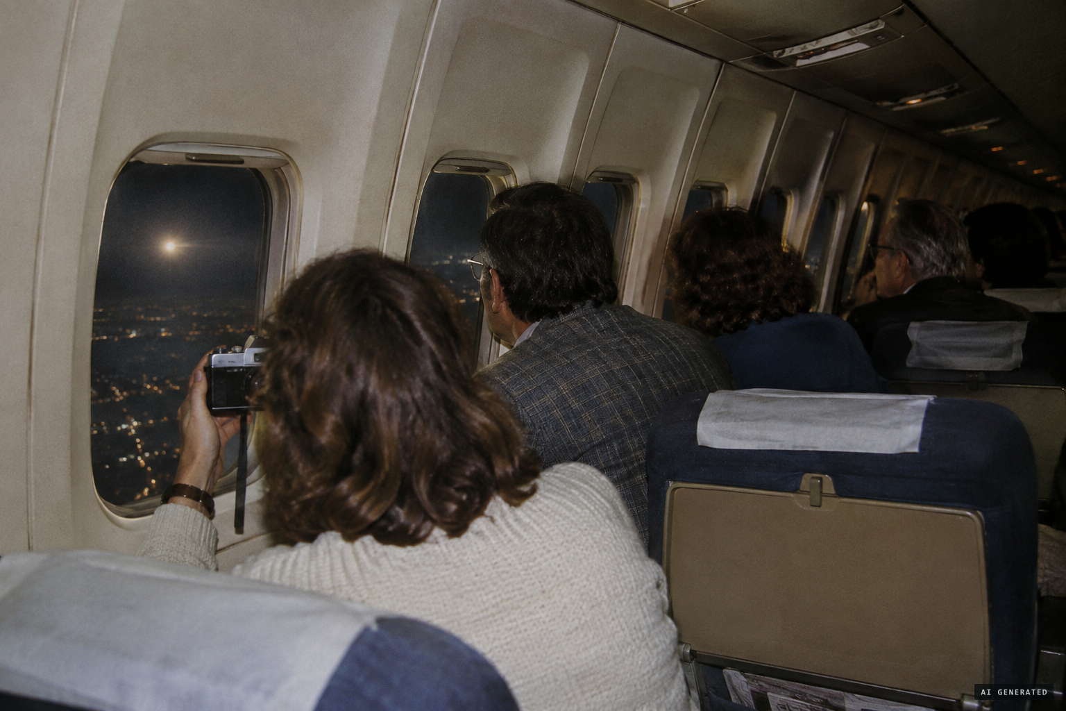 Passengers watch the light, and Lígia Rodrigues takes six photographs