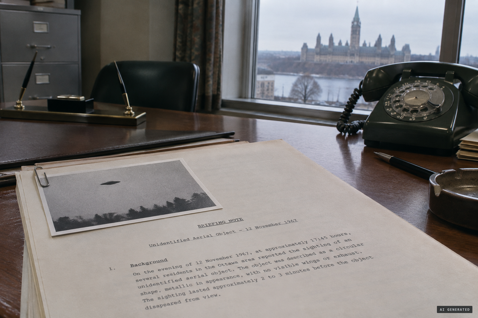 Wing Commander Robertson's briefing for the Defence Minister lists the Smith photos as Case #2