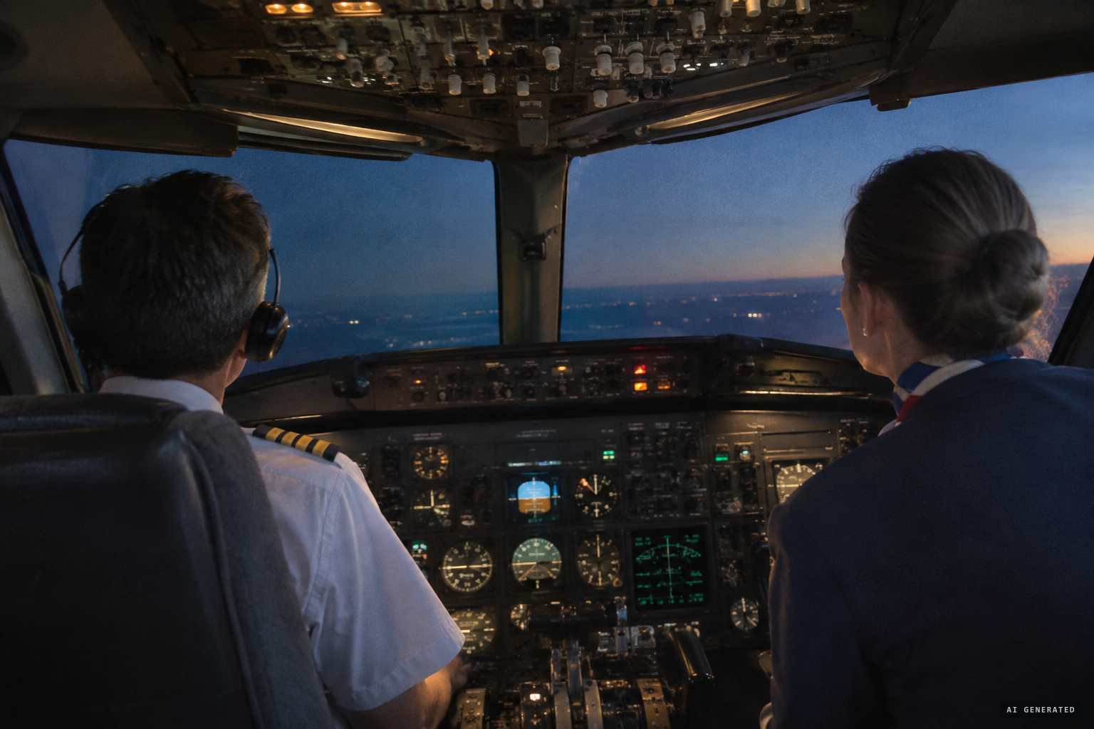 July 26: an airline pilot and stewardess see lights