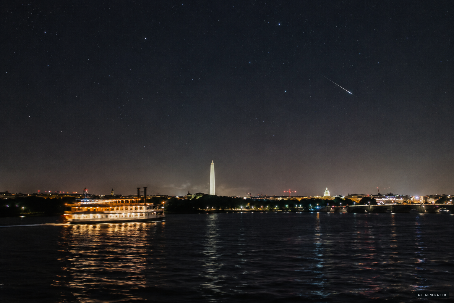 The official answer: an inversion, meteors, stars, city lights and a steamboat