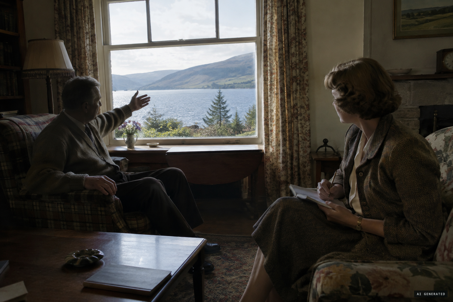 Campbell retells the monster account to Constance Whyte