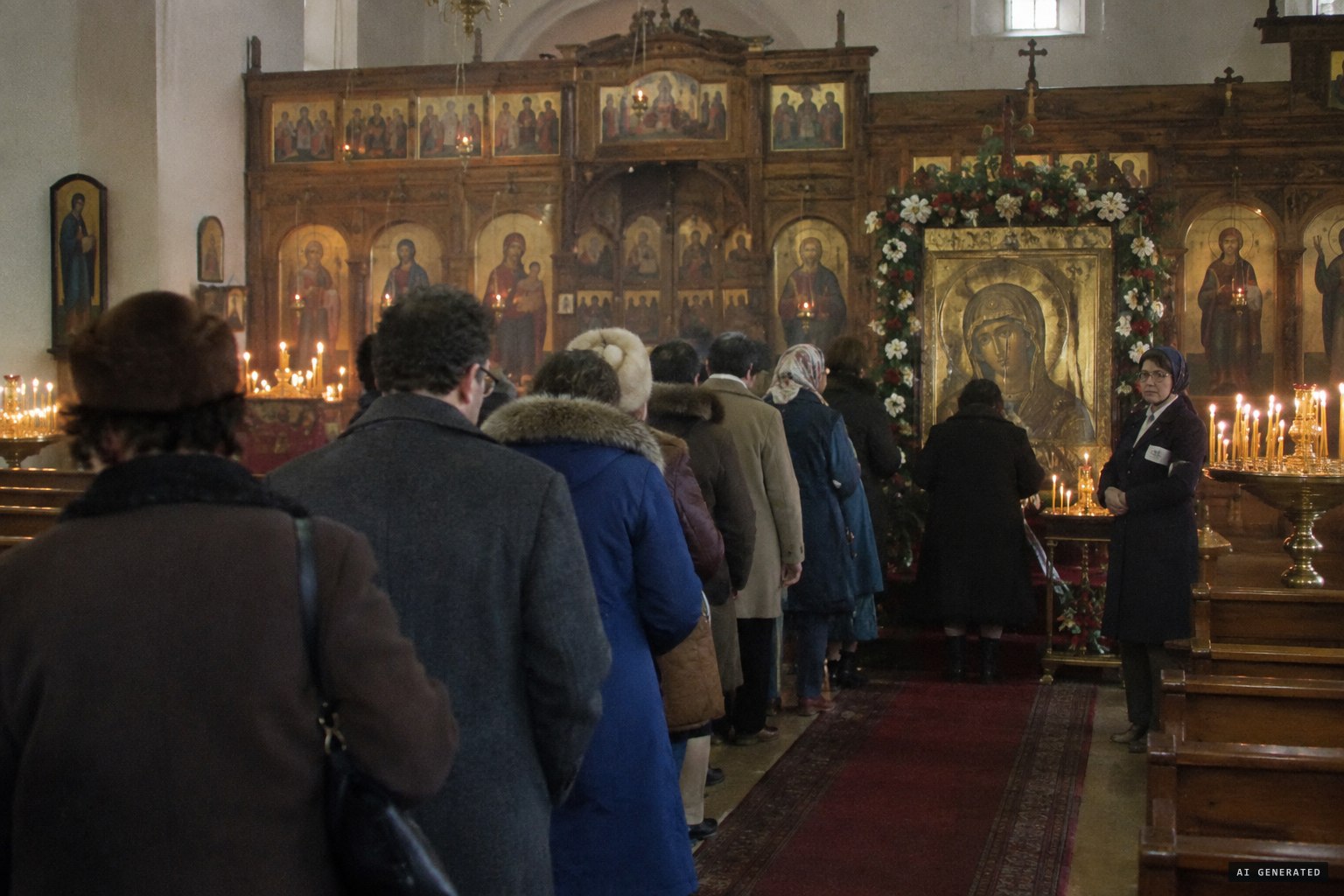 Thousands of visitors in the first days, volunteers guarding the icon from tampering