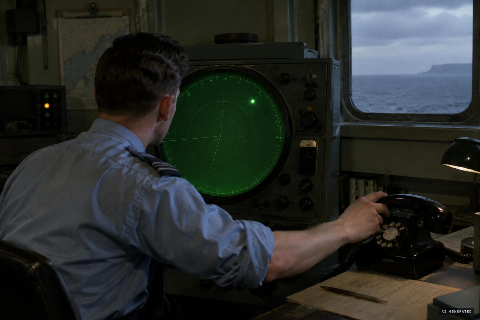 A large, almost stationary echo at 50,000 feet, nearer the size of a ship's