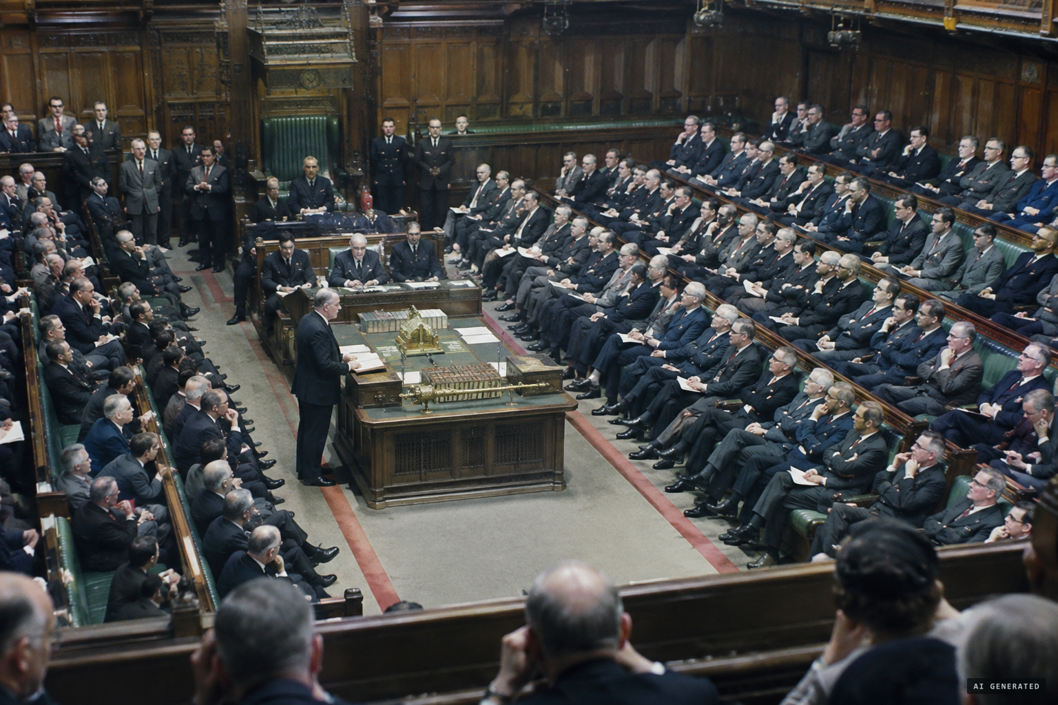 Secretary of State for Air George Ward answers the Commons