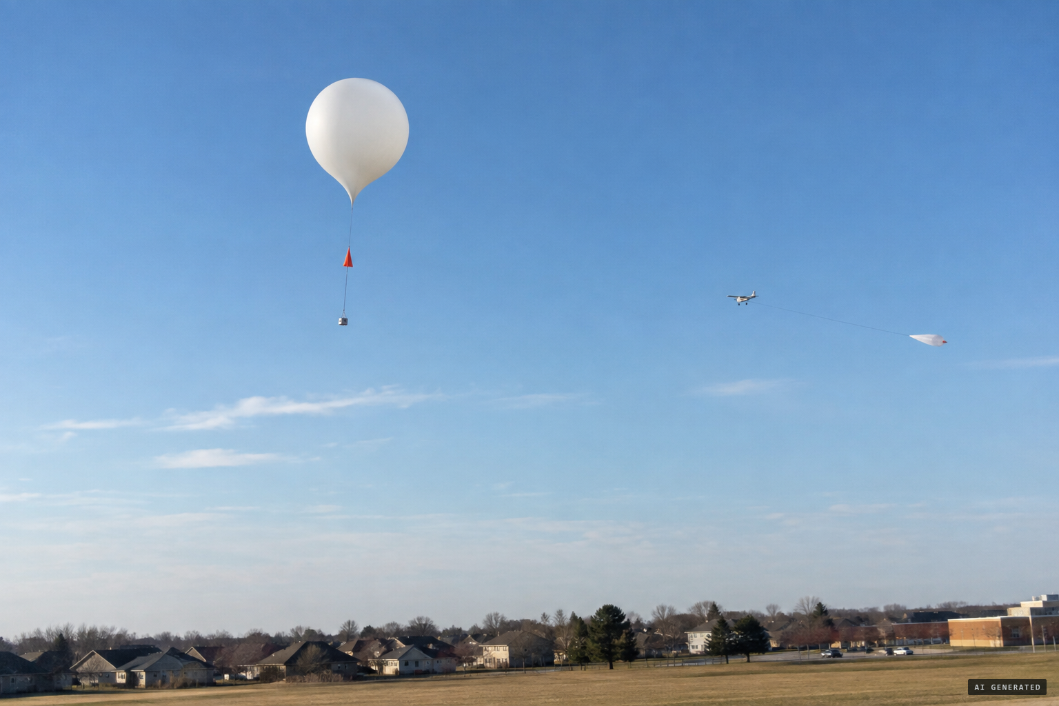 The proposed explanations: a weather balloon or a towed target drogue