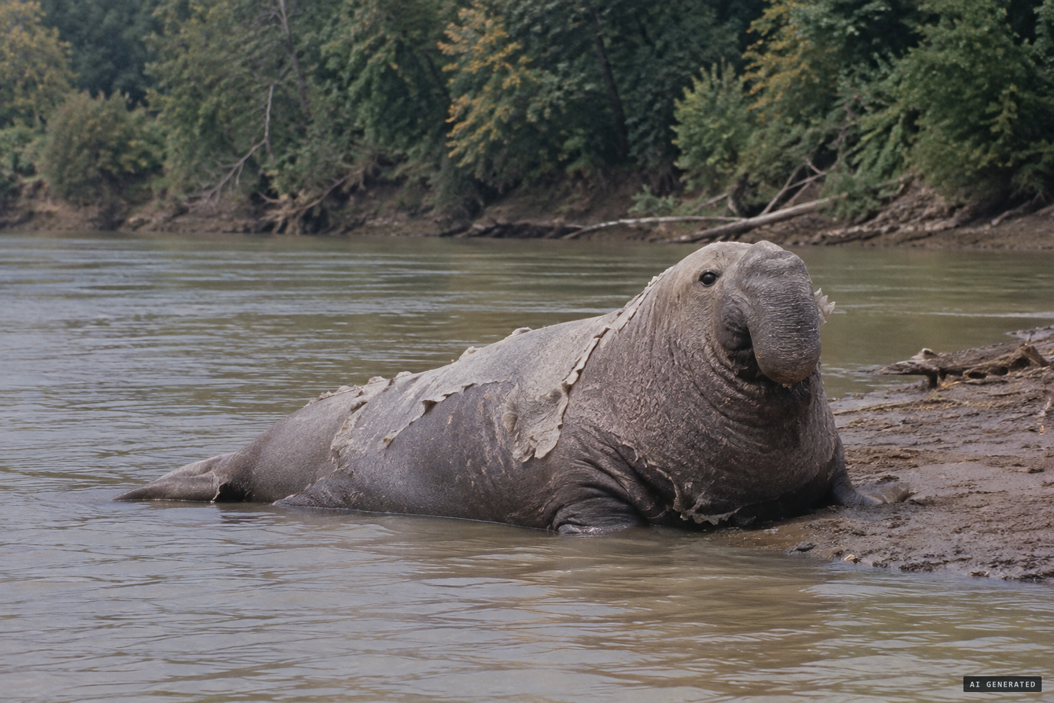 Mackal's suspect: a molting elephant seal