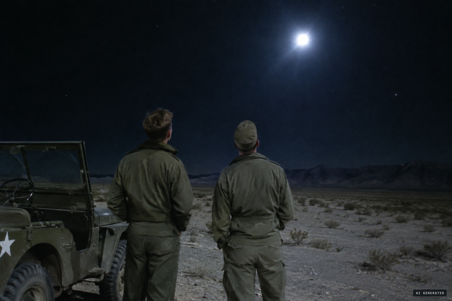 Toy and Wilbanks notice a very bright object high in the sky.