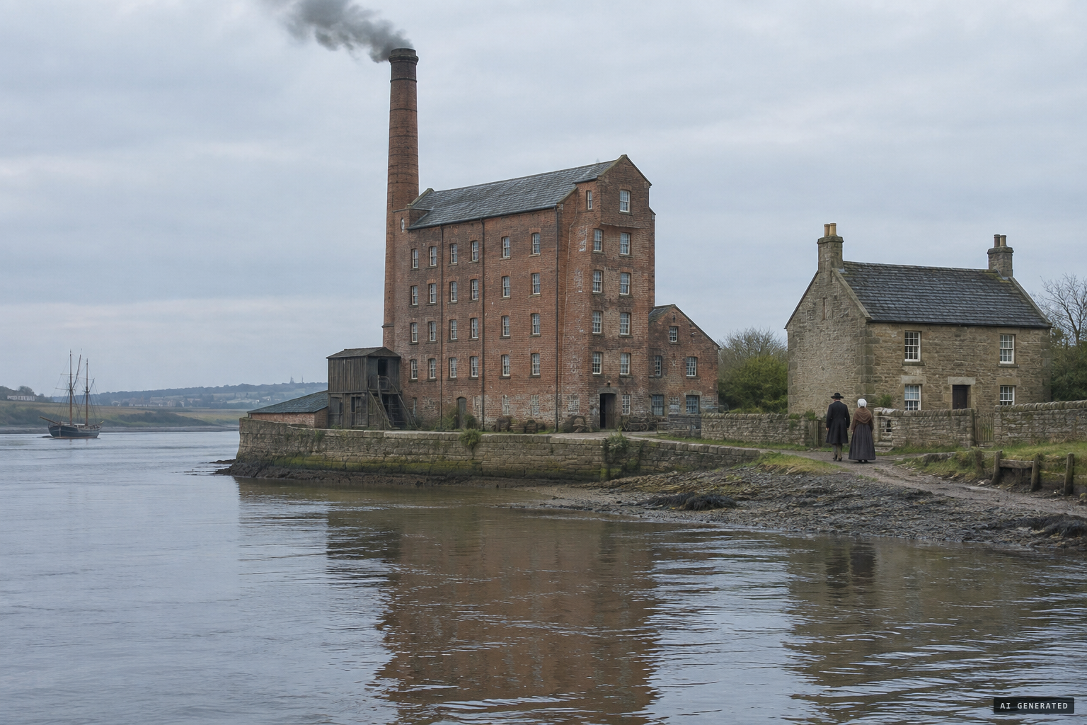 Willington Mill and its mill house, where Joseph and Elizabeth Procter moved in 1831