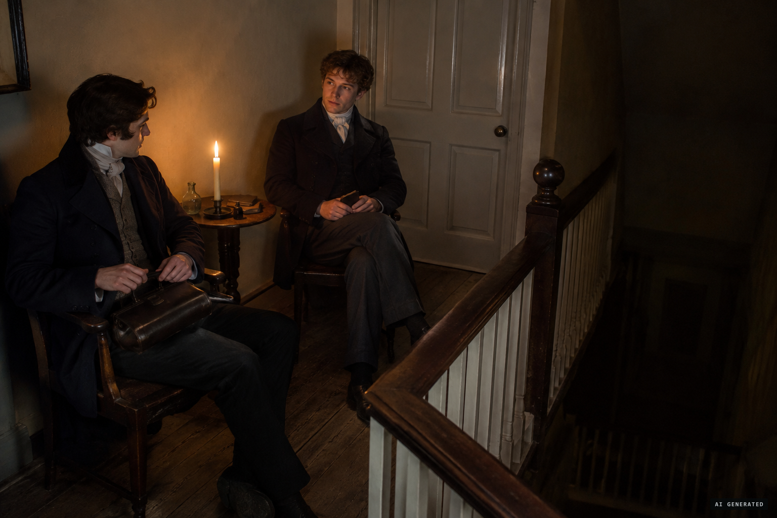 Edward Drury and Thomas Hudson take up their watch on the third-floor landing, 3 July 1840