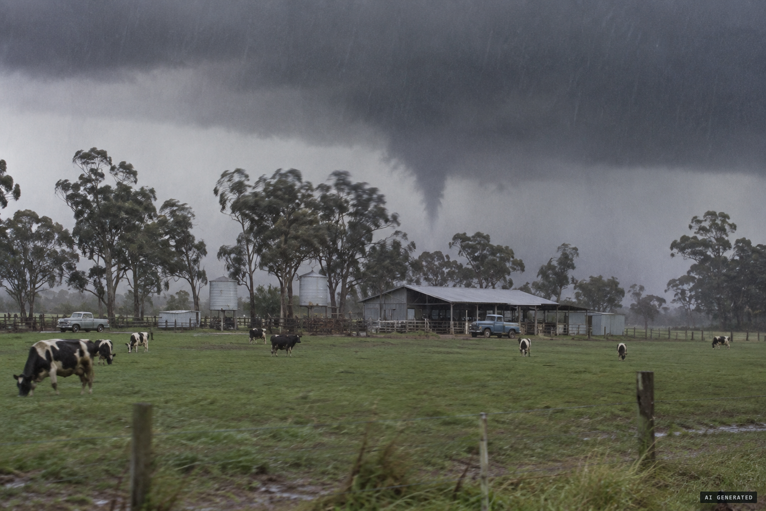 The weather explanation: a tornado-like twist of low cloud