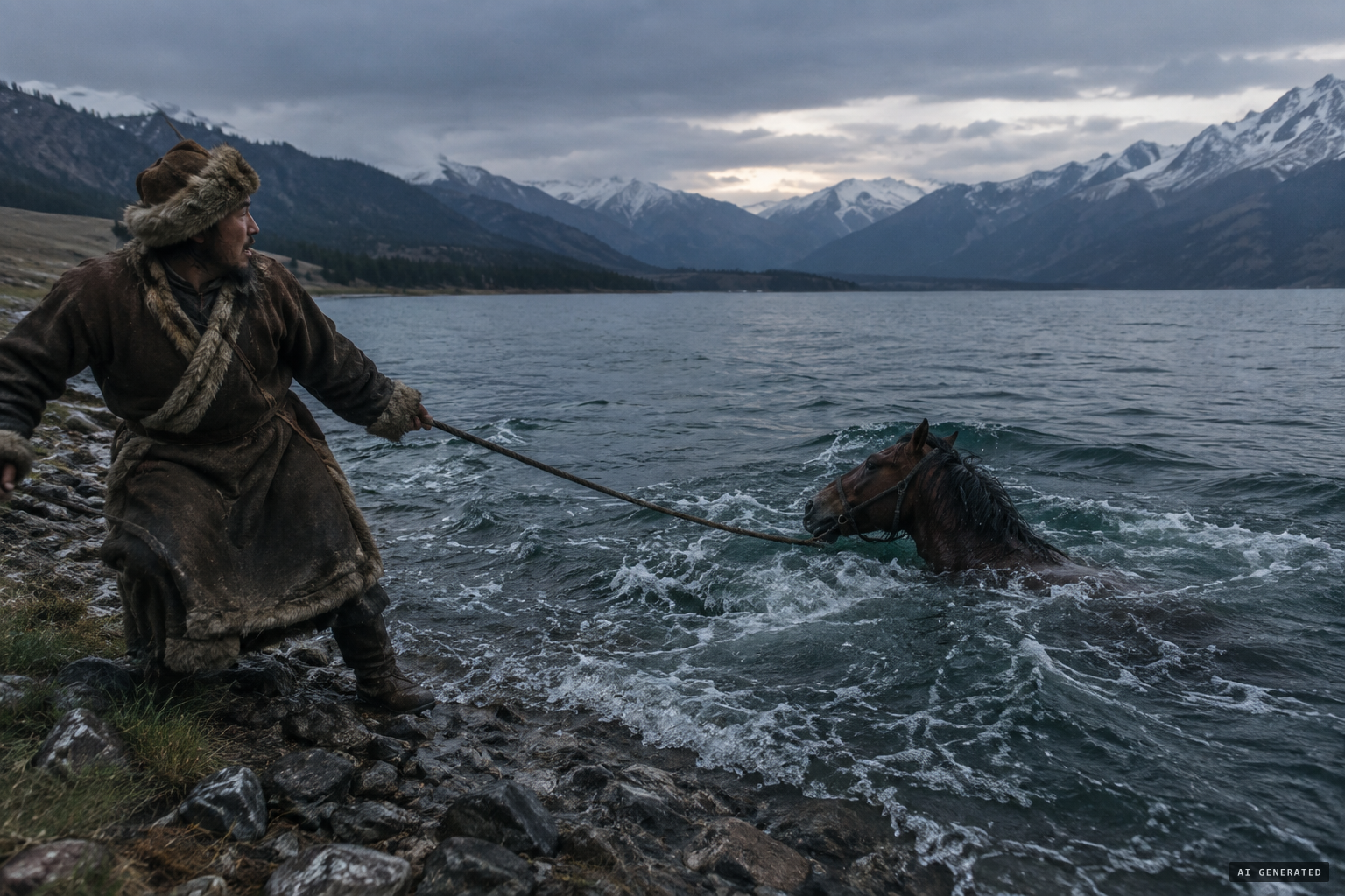 Old legends of a creature dragging livestock and horses into the lake