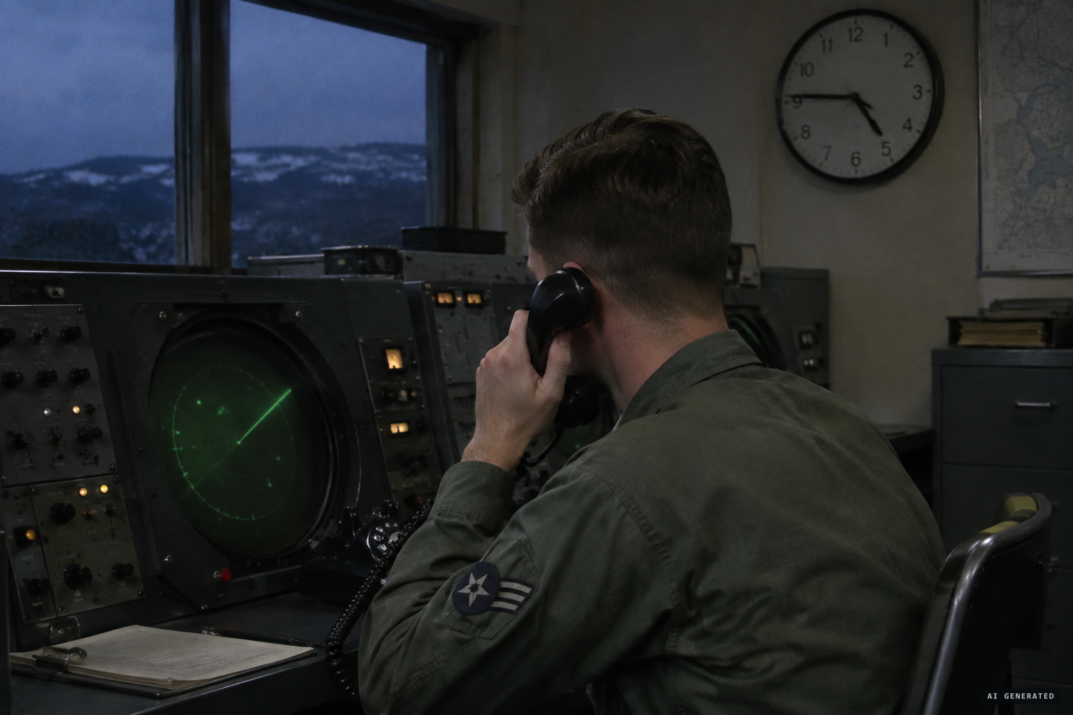 Before dawn, a call from Sheepman at Colville reports a strange light southeast