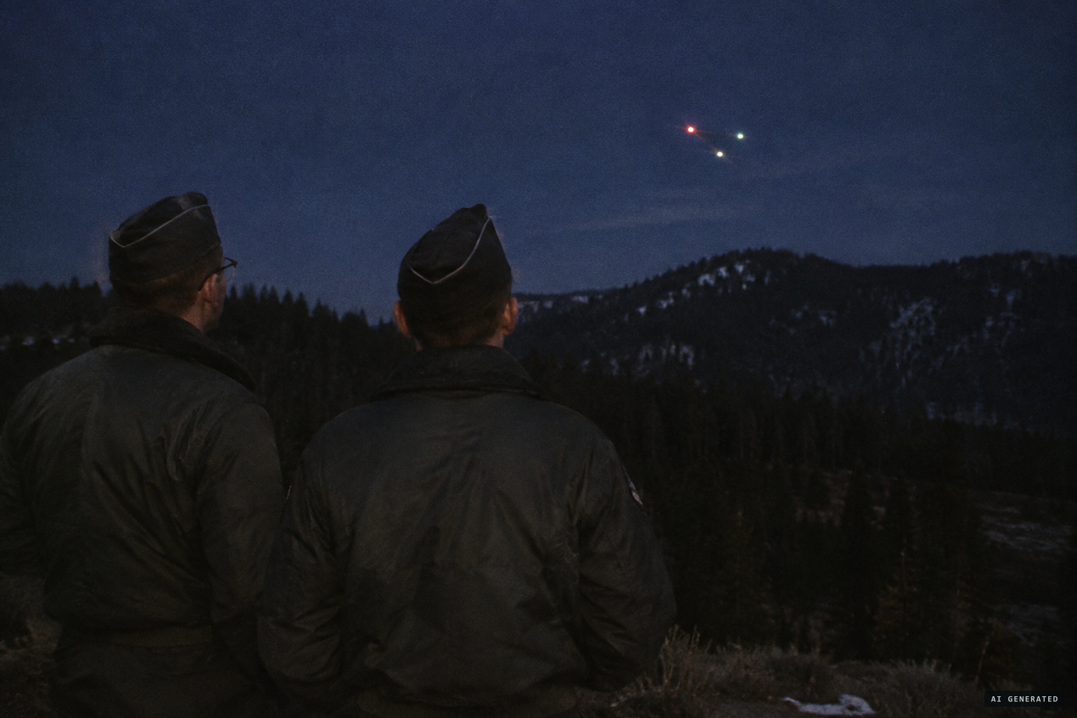 Two small, varicolored lights flying erratically before dawn