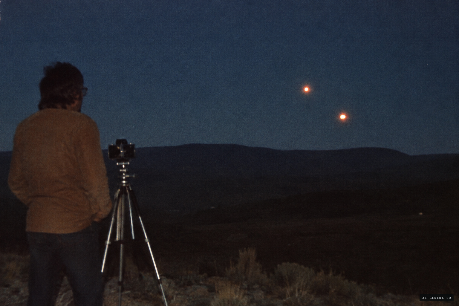 20 August: a reddish-orange light is joined by a second