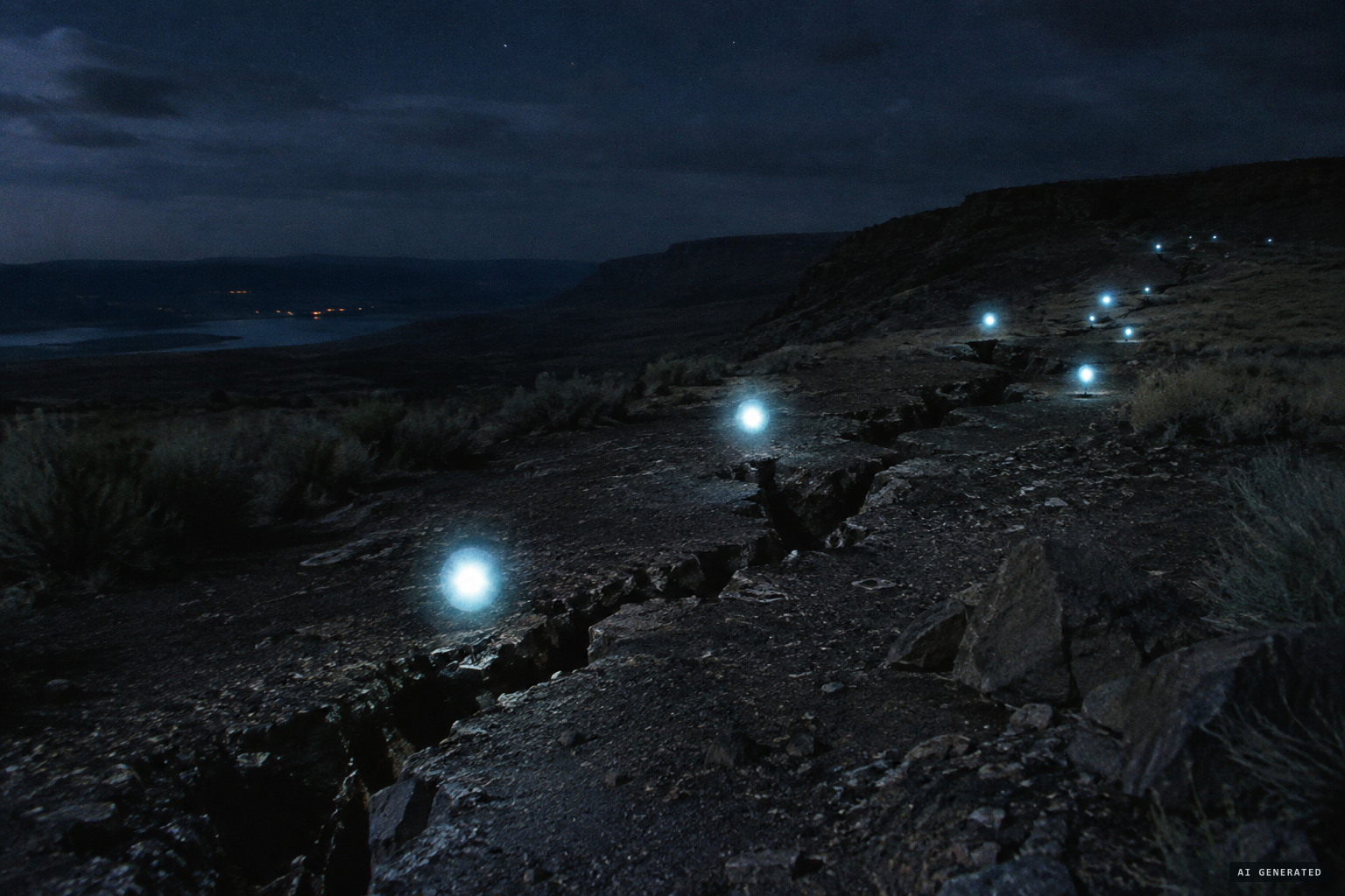 Earthlights: lights linked to small earthquakes along the faults