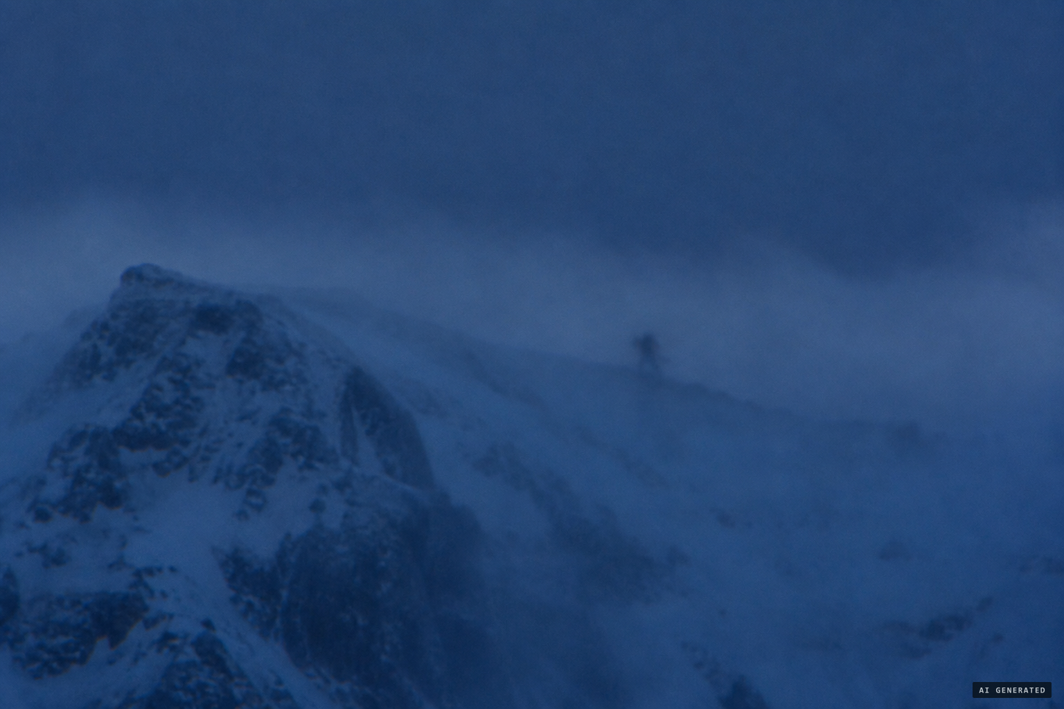 The Himalayan Database's unexplained note: a fuzzy creature moving along the ridge