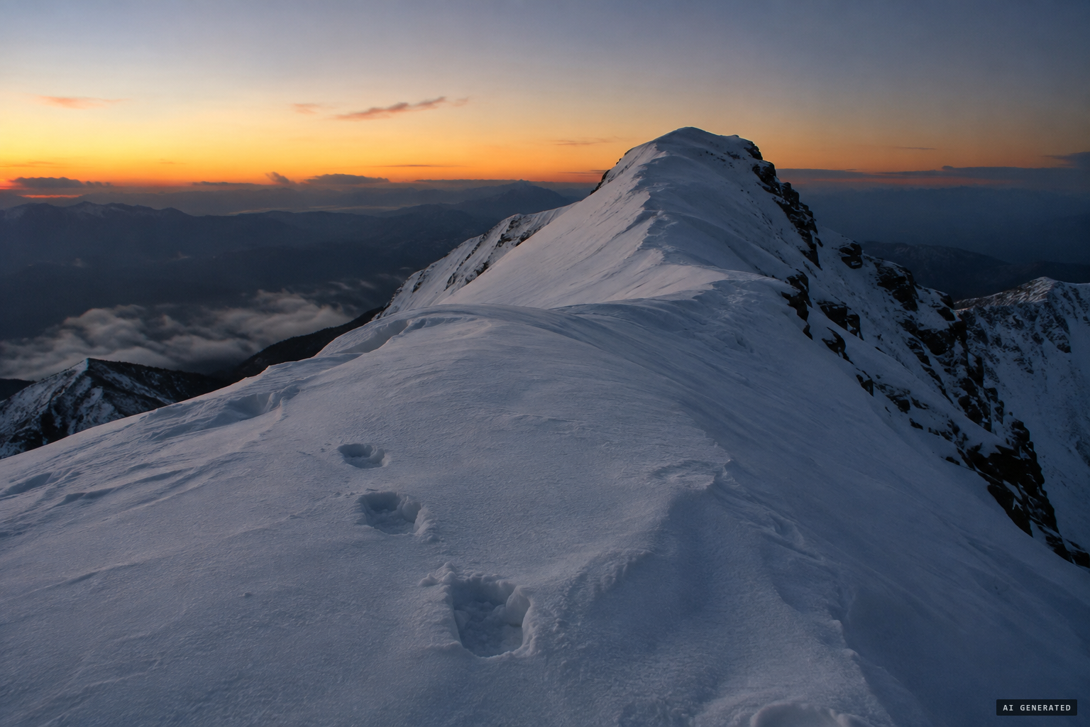 Three prints in the snow, and an open question