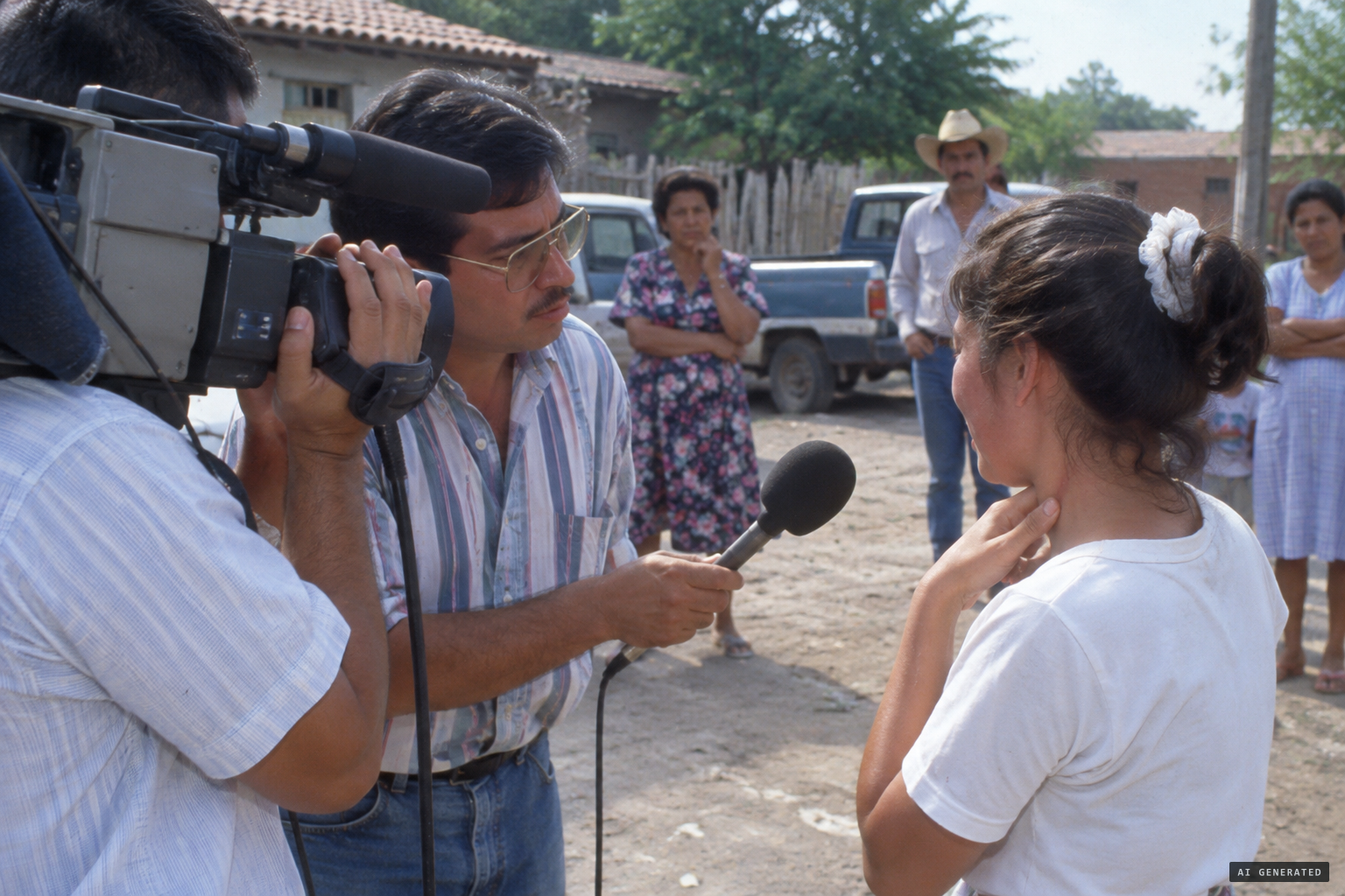 Televisa interviews the woman who showed tooth marks on her neck