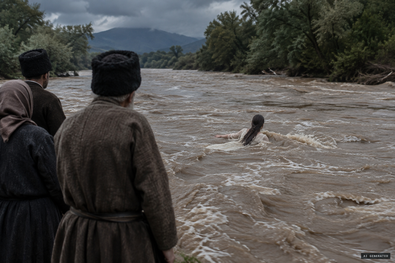 She swam the Mokva even in high flood