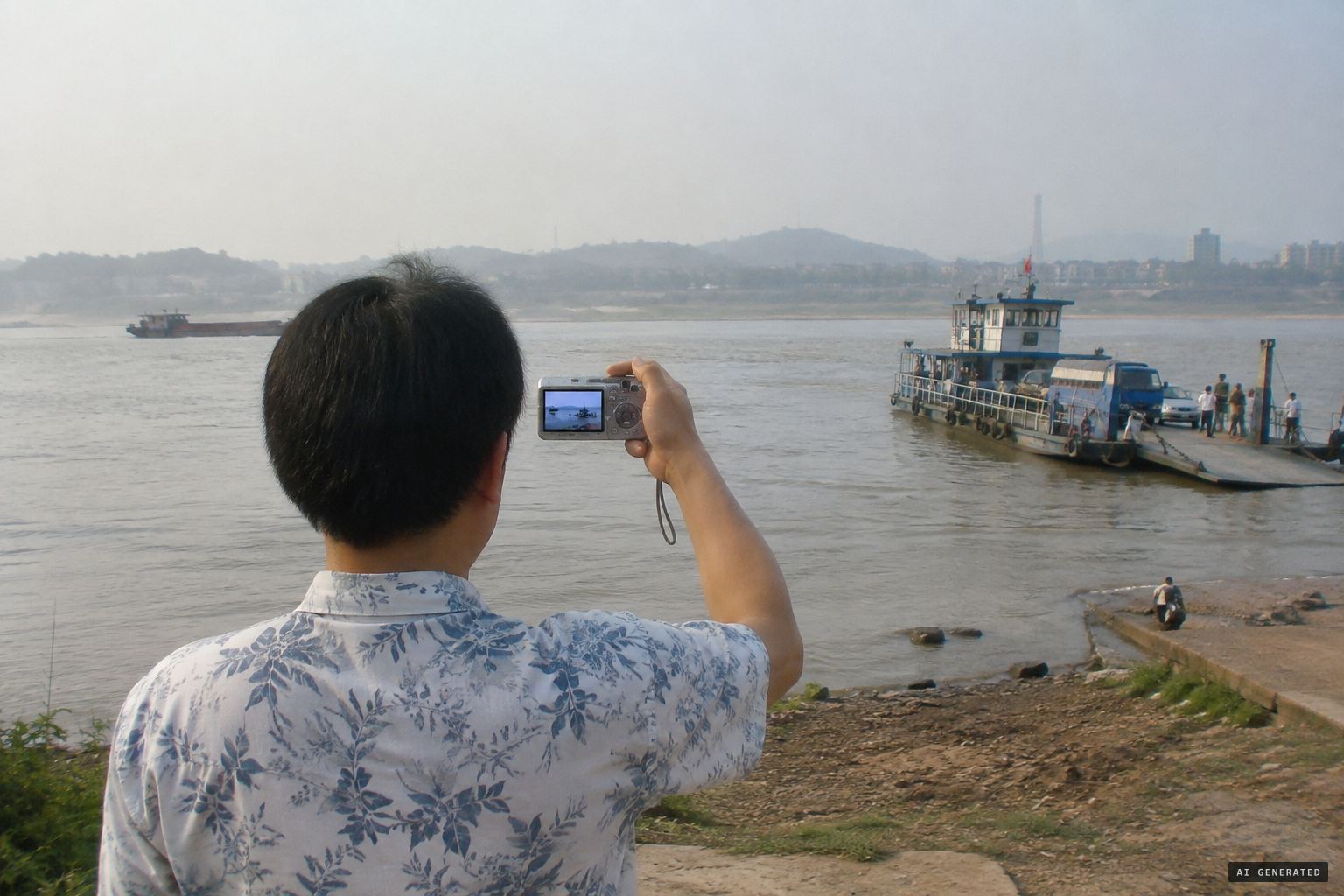 Zeng Yujiang keeps his digital camera on the animal for several minutes