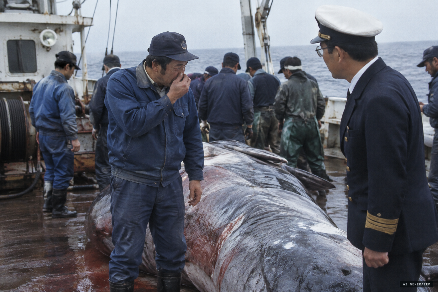 "It's a rotten whale!" — the crew nickname it "Nessie"
